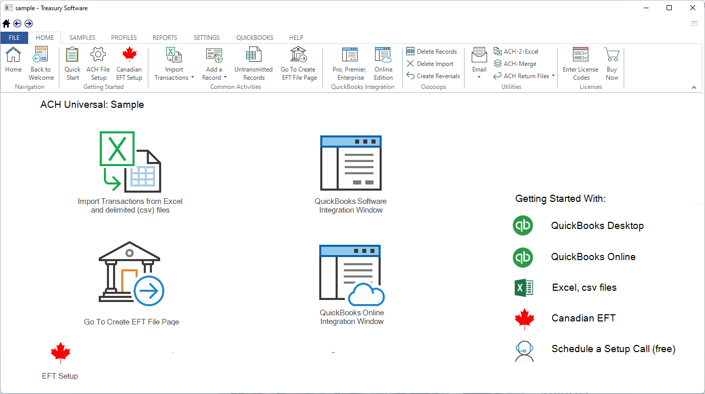 Create Canadian EFT Files easily with our software