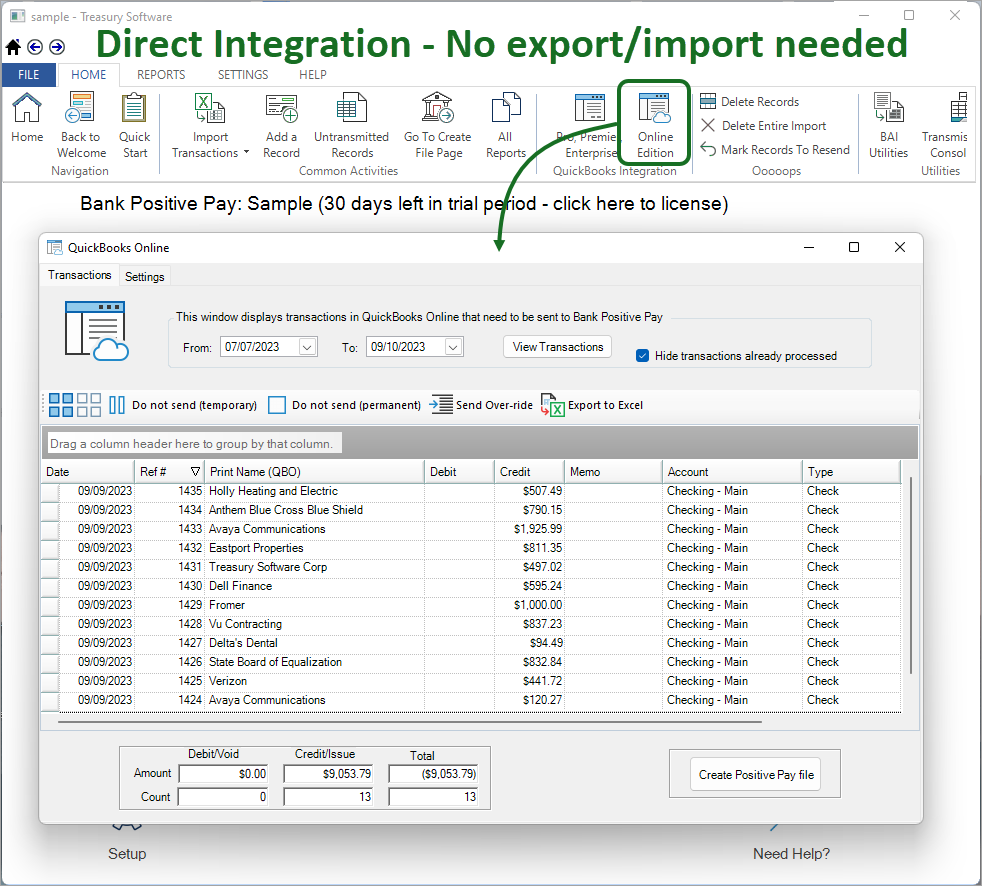 Creating Positive Pay Files with QuickBooks Online (QBOE)