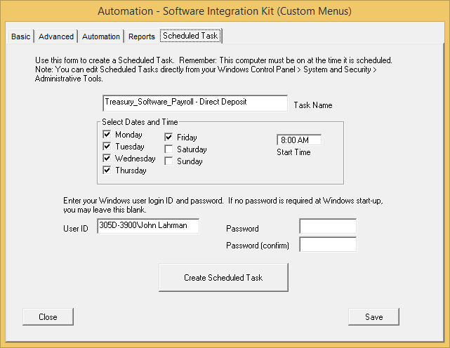 Windows Scheduler